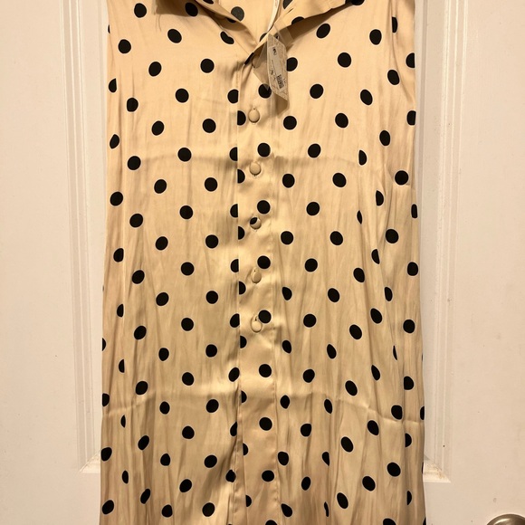 Reformation Cream and Black Polka Dot Midi Skirt - Picture 5 of 5
